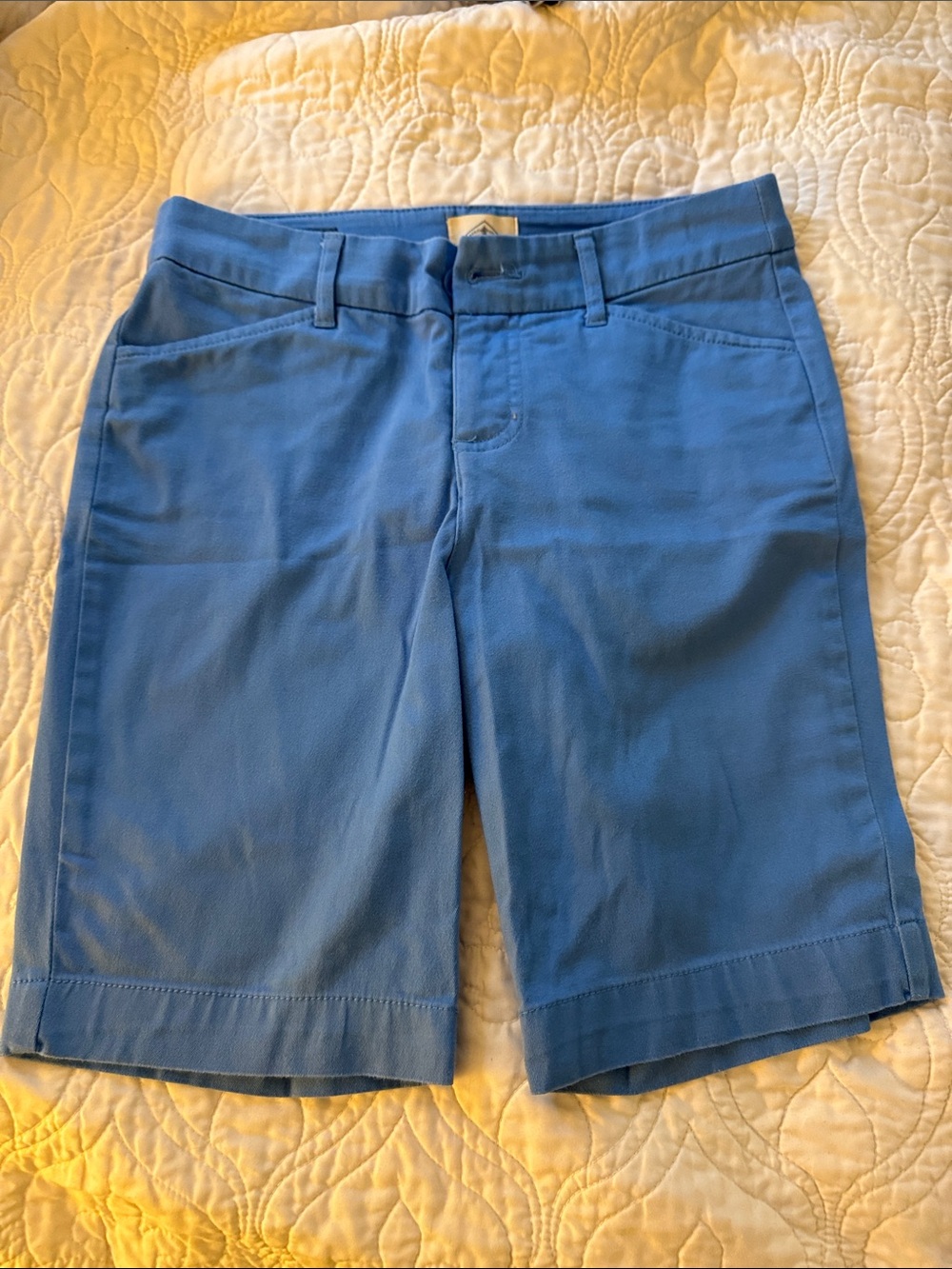 St. John's Bay Blue Women's Chino Bermuda Shorts
